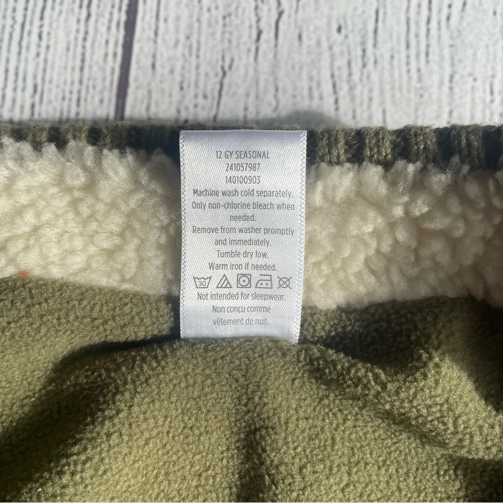 Gymboree Green Fair Isle Zip Sweater Vest Size 3-6 months
